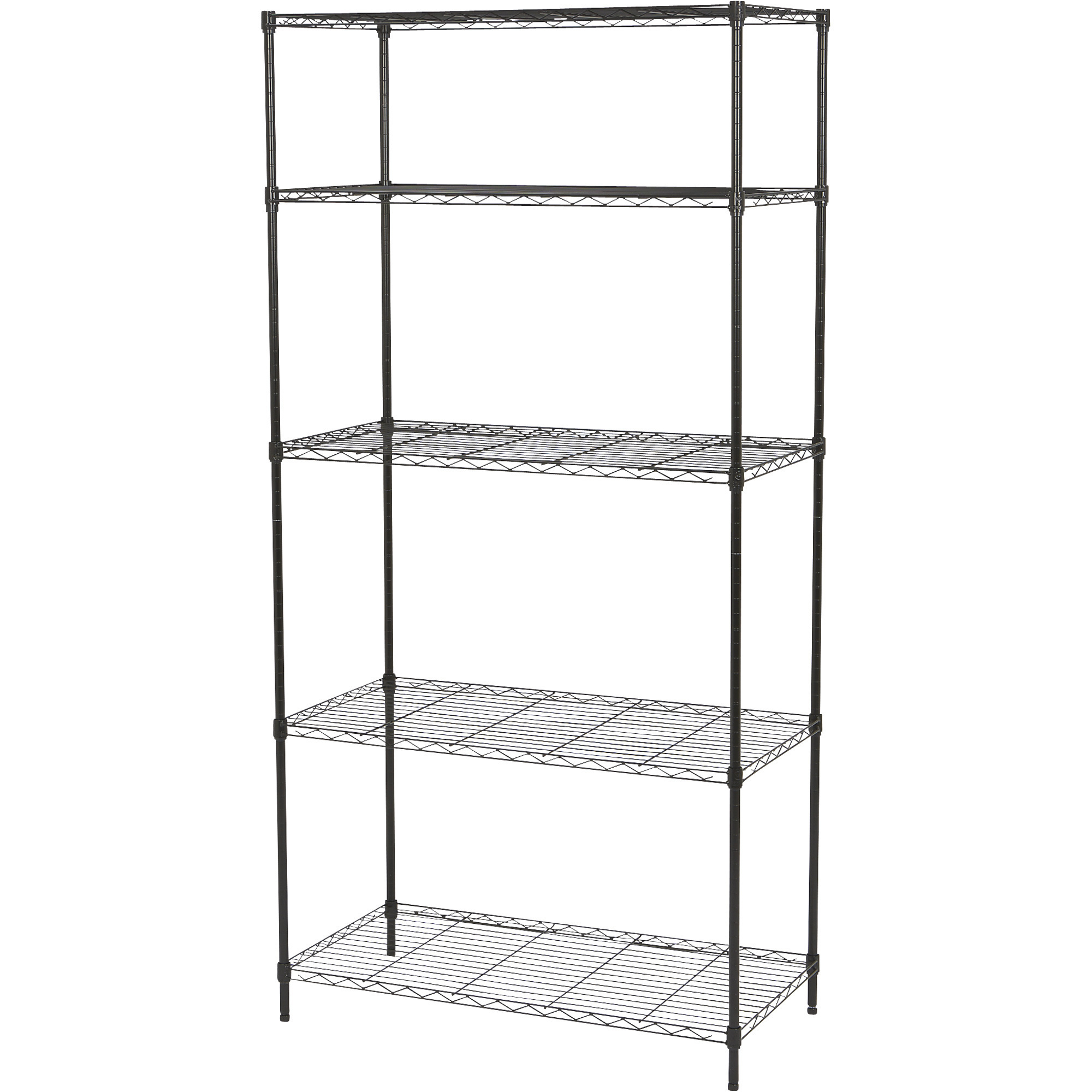 Ironton Wire Shelving System, 5 Shelves, 250-Lb. Capacity Per Shelf, 36in.W x 18in.D x 72in.H